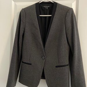 Theory Blazer Grey with Black Trim size 4